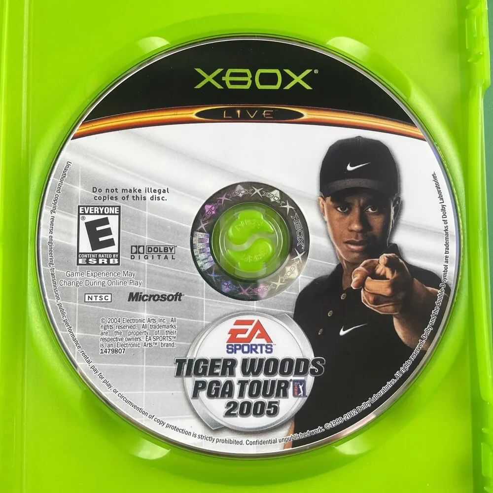 Tiger Woods PGA Tour Video Game Lot (Microsoft Xbox) 07 2005 2004 Complete CIB